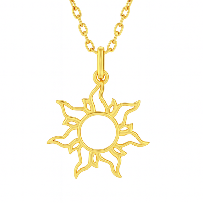 Кулон на цепи Восходящее солнце, золото 585 — символ света и надежды