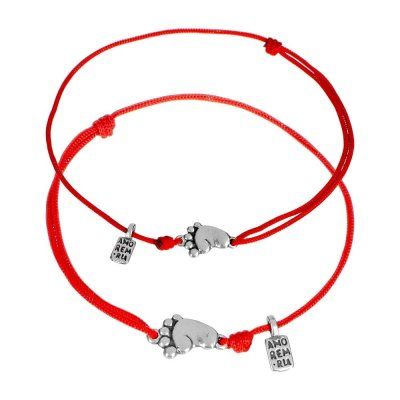 Парные браслеты Первые шаги, серебро 925 