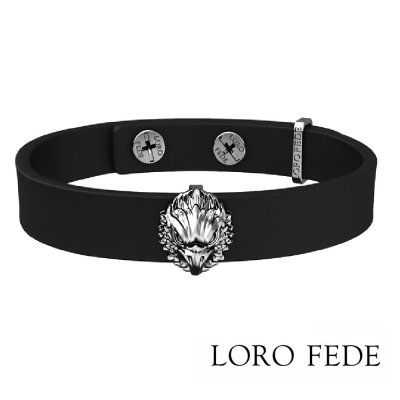  Сет LORO FEDE Ястреб, серебро 925 и браслет из натуральной кожи