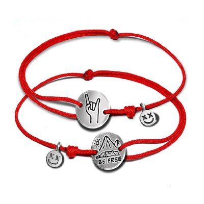 Парные браслеты Be free / Be cool, серебро 925