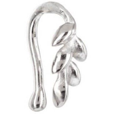 Кафф Лавровая веточка, серебро 925 — символ победы и силы