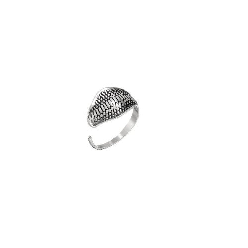 Безразмерное кольцо Кобра, серебро 925 фото 1 Аmorem