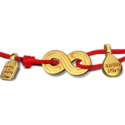Браслет Код Связи IV группа крови, Rh+, золото 585 - Amorem