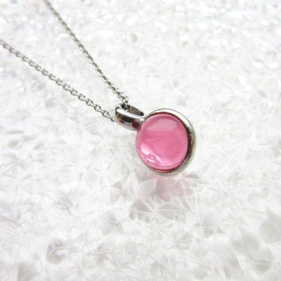 Колье Энергия мечты, розовый топаз 8 мм, серебро 925