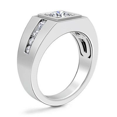 Мужское помолвочное кольцо Солидность, золото 585 и бриллиант