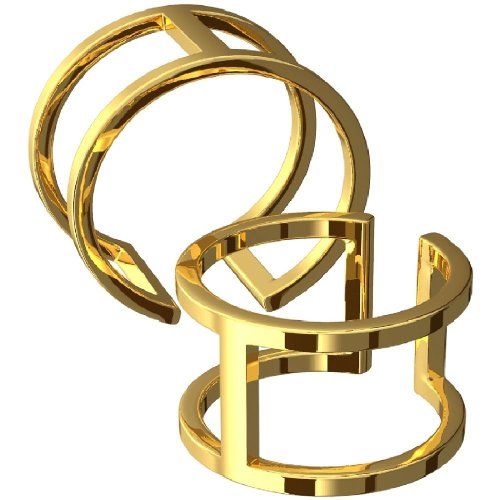 Фаланговые кольца Двойные, золото 585 - Amorem фото 1 Аmorem
