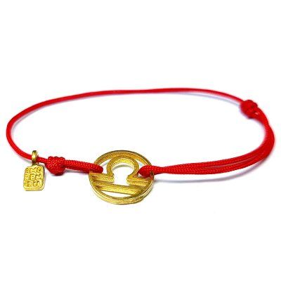 Браслет, знак зодиака Весы, золото 585