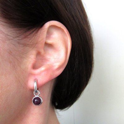 Серьги Энергия единства, аметист 8 мм, серебро 925