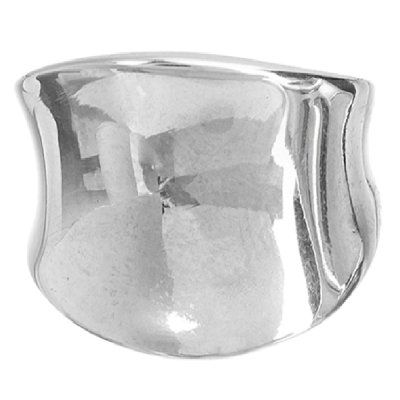 Кольцо Текучесть большое, серебро 925 — символ движения и свободы