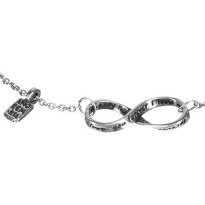 Браслет I love you forever на цепи, серебро 925