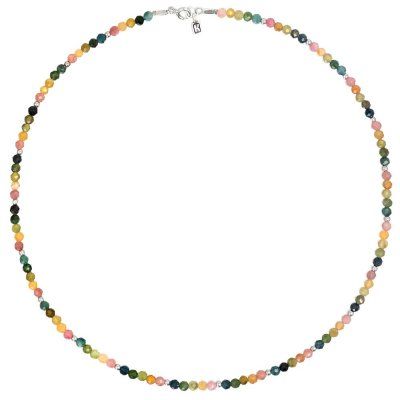 Колье "Palette" из разноцветного Турмалина серебра 925