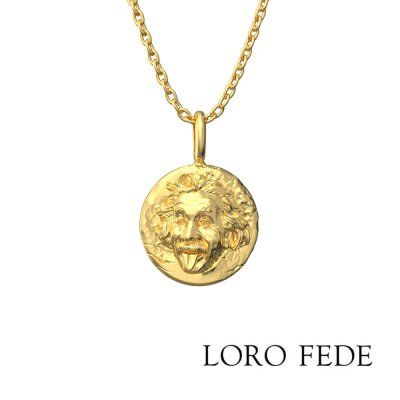 Кулон LORO FEDE Альберт Эйнштейн, золото 585