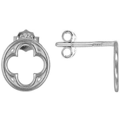 Пусеты Квадрифоль, серебро 925 — символ гармонии и целостности