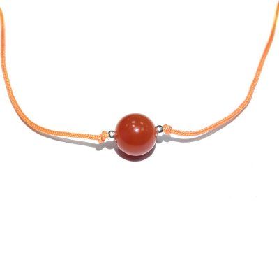 Кулон на нити для 2-ой чакры с сердоликом