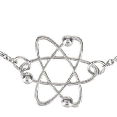Браслет Атом на цепочке, серебро 925 