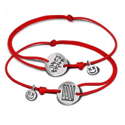 Парные браслеты Good/Bad, серебро 925