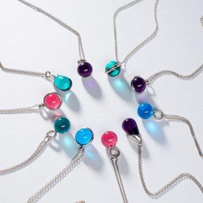 Кулон Капля моря, турмалин параиба 19 мм, серебро 925