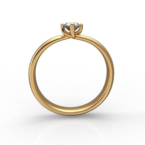 Кольцо помолвочное Минуты счастья, золото 585 пробы, цена без бриллианта фото 5 Аmorem