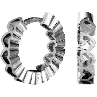 Серьги Объединение сердец, серебро 925