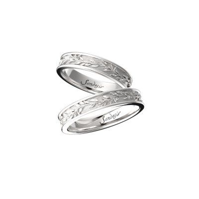 Кольца обручальные Лавр, золото 585 пробы