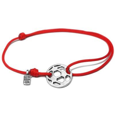  Браслет Футбольный мяч, серебро 925