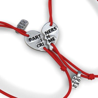 Парные браслеты Вместе против правил, серебро 925