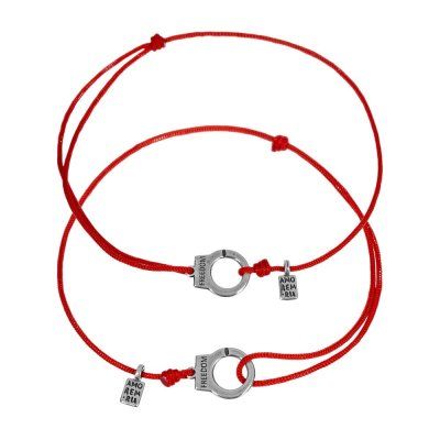 Парные браслеты Наручники, серебро 925 