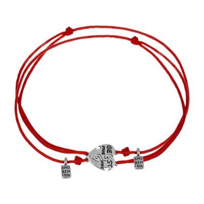 Парные браслеты для друзей Best Friends forever, серебро 925 