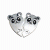 Парные браслеты Best Friend Forever в форме панды, серебро 925 фото 3 Аmorem