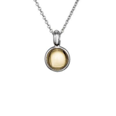 Колье Энергия расслабления, раухтопаз 8 мм, серебро 925