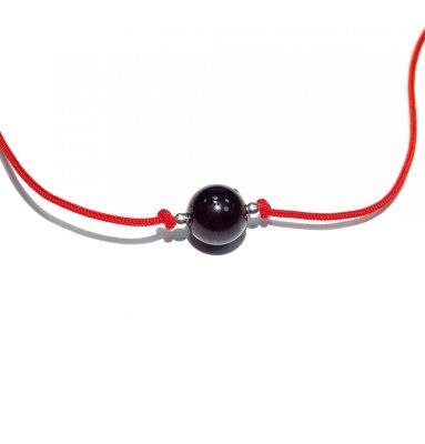 Кулон на нити для 1-ой чакры с гранатом