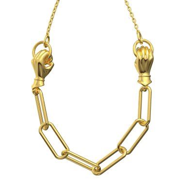 Чокер Руки и цепи, золото 585 — символ доверия и прочной эмоциональной связи