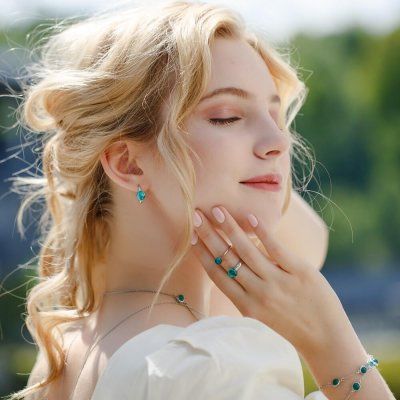 Кольцо Морской бриз малое, турмалин параиба 8 мм, серебро 925