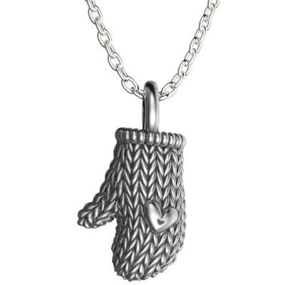 Кулон Варежка Большая, серебро 925 — символ защиты, тепла и заботы