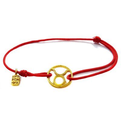 Браслет, знак зодиака Телец, золото 585