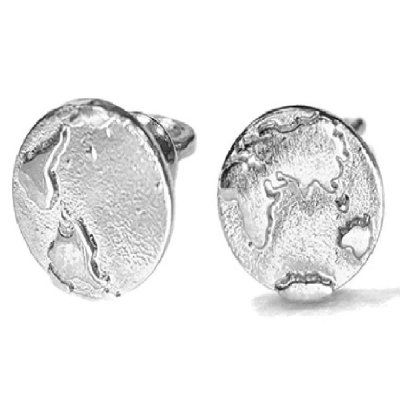 Серьги пусеты Планета, серебро 925 — символ целостности и энергии