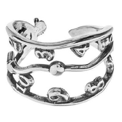 Кольцо Время контурное, серебро 925 — символ бесконечности и осознанности