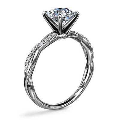 Помолвочное кольцо Нежность, золото 585 и бриллианты