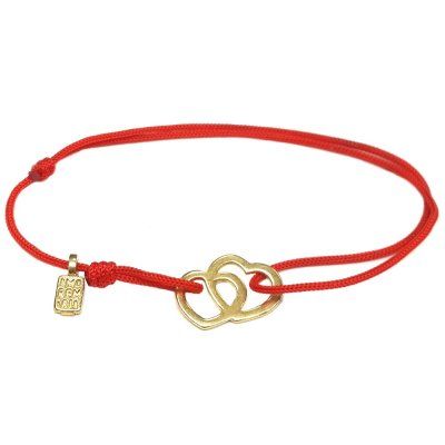  Браслет Два сердца вместе, золото 585