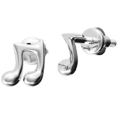 Пусеты Ноты, серебро 925 — символ гармонии и вдохновения