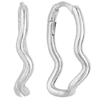 Серьги Волна большая, серебро 925 — символ движения и свободы