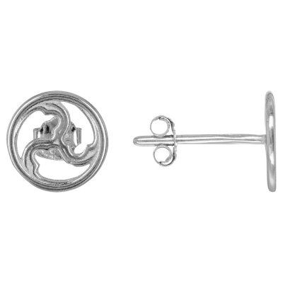 Пусеты Бумеранг, серебро 925