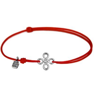 Браслет Узел счастья, серебро 925 — символ удачи и счастья на нити