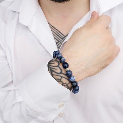 Браслет LORO FEDE Судьба из содалита и серебра 925