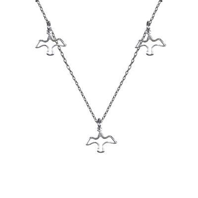 Чокер Чайки, серебро 925