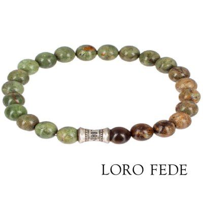 Браслет LORO FEDE Расположение духа из яшмы, серебро 925