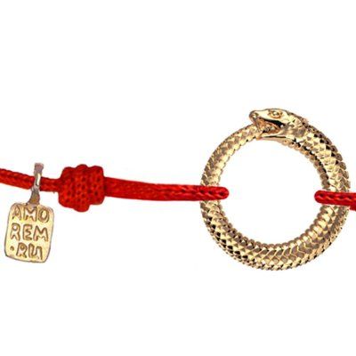 Браслет Уроборос, золото 585