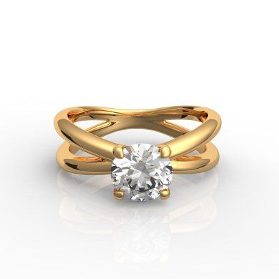 Кольцо помолвочное Вечность, золото 585