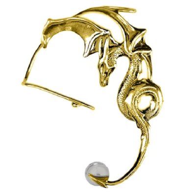 Кафф Дракон на левое ухо, золото 585