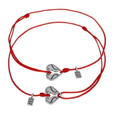 Парные браслеты Неразлучники, серебро 925 